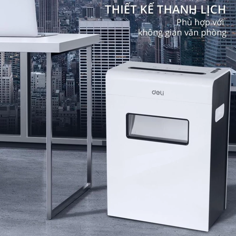 Máy Hủy Tài Liệu Cao Cấp Deli Chính Hãng - Phù Hợp Bảo Mật Giấy Tờ Trong Doanh Nghiệp, Văn Phòng, Nhà Trường E9921-EU — ảnh 1