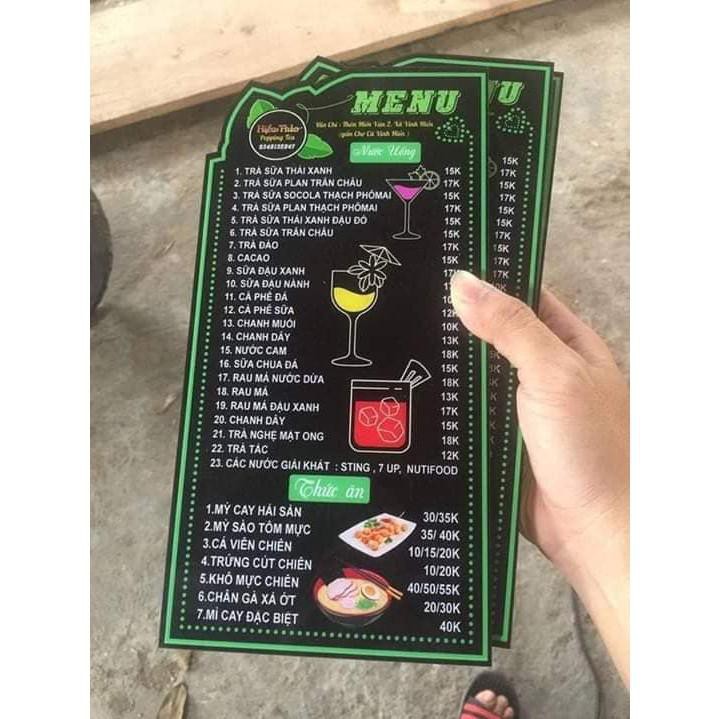 Menu cho shop in theo yêu cầu | Shopee Việt Nam