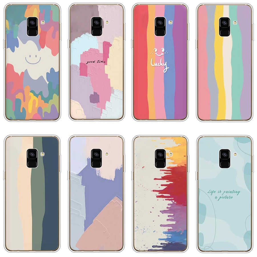 Ốp Điện Thoại TPU Dẻo In Họa Tiết Độc Đáo Thời Trang Cho Samsung Galaxy A8 plus 2018 A6 2018 plus