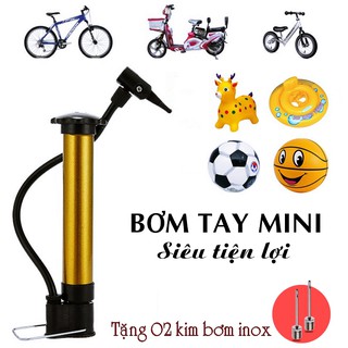 Ống Bơm Mini Cầm Tay Nhỏ Gọn Tiện Lợi (Tặng 02 kim bơm inox) SIEU HOT