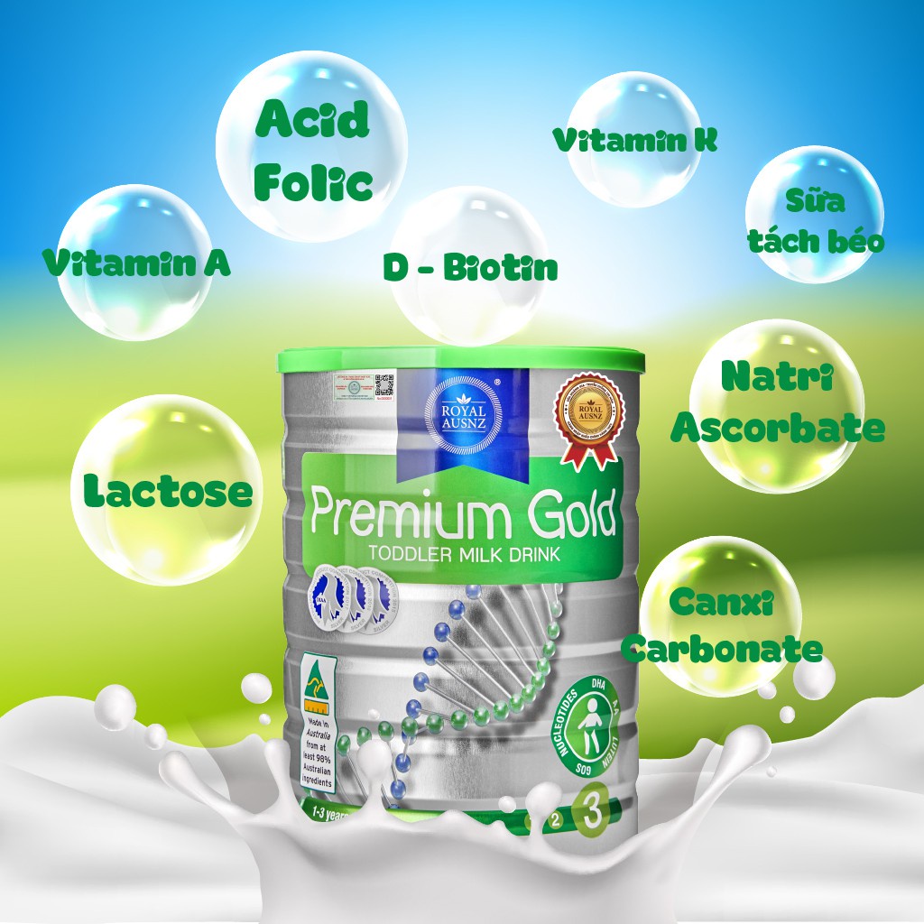 Sữa Hoàng Gia Úc Premium Gold Số 1,2,3 Bổ Sung Vitamin, Khoáng Chất Cho ...