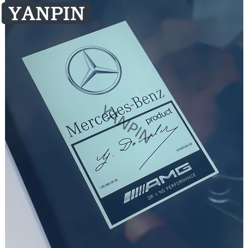 Mercedes Benz Miếng Dán Tĩnh Điện Trang Trí Kính Chắn Gió Xe Hơi W211 W124 GLB GLC W202 W176 W177 AMG W212 W213 AMG GT63 W210 6X6 W117 W123  W205 W204 W203 W220