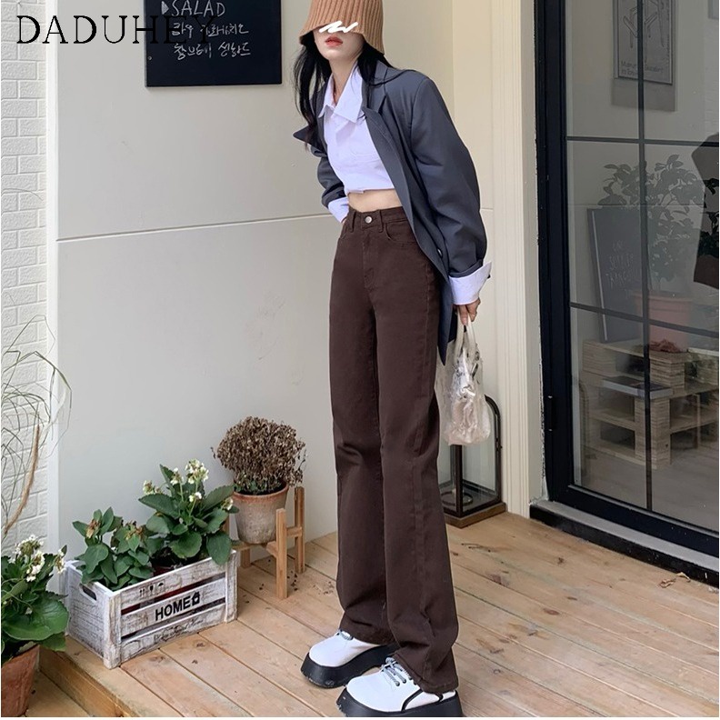 Ảnh Quần jean dài Daduhey thẳng lưng thắt dây phong cách Hàn Quốc dành cho nữ 3