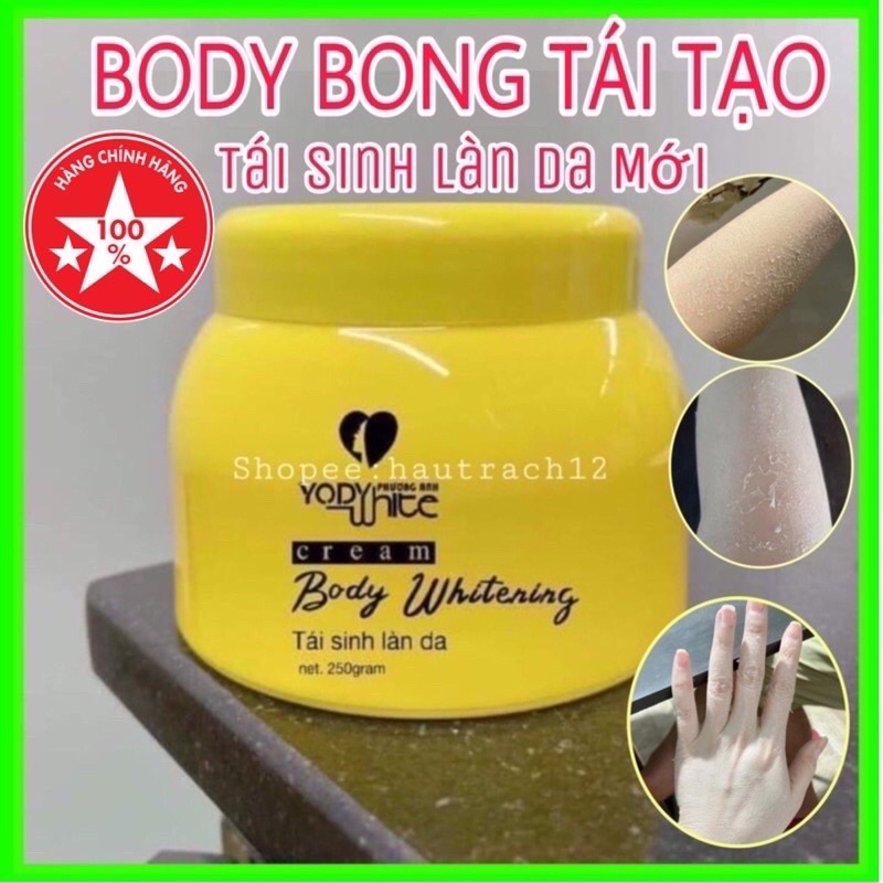 Kem Body Bong Da Tái Tạo Yody White Phương Anh Hộp 250g Shopee Việt Nam