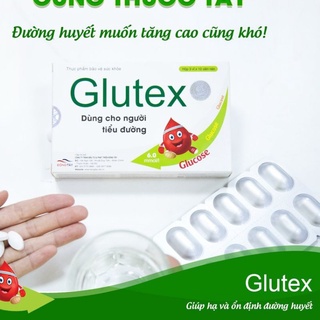 Glutex - Hỗ trợ ổn định đường huyết, giảm tiểu đường từ mướp đắng, lá xoài Hộp 30