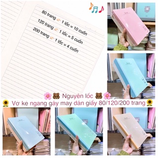 Nguyên Lốc - Tập Vở HSSV KLONG KẺ NGANG Dán Gáy Lined B5 - 80/120/200 trang; MS: 840, 841, 842, 825, 826, 827, 800, 801