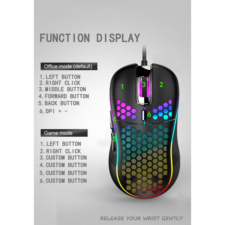 Chuột Gaming ICEDI - D110 Led RGB ( Chuột Gaming Siêu Nhẹ, LED RGB ...