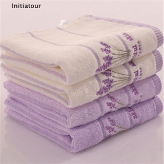 Bộ khăn tắm cotton thêu hoa oải hương mềm mại chất lượng