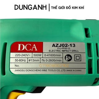 Máy khoan cầm tay Kim Khí Dung Anh, máy bắn vít DCA AZJ02-13 chính hãng bảo hành 12 tháng