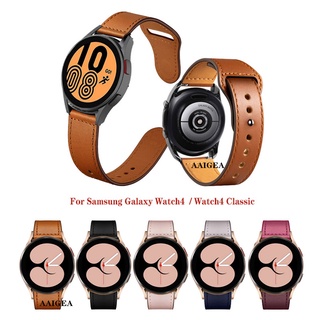 Dây đeo đồng hồ 20mm Dây da thật cho Samsung Galaxy Watch 7 6 5 4 40mm 44mm 6 Classic / Active 2