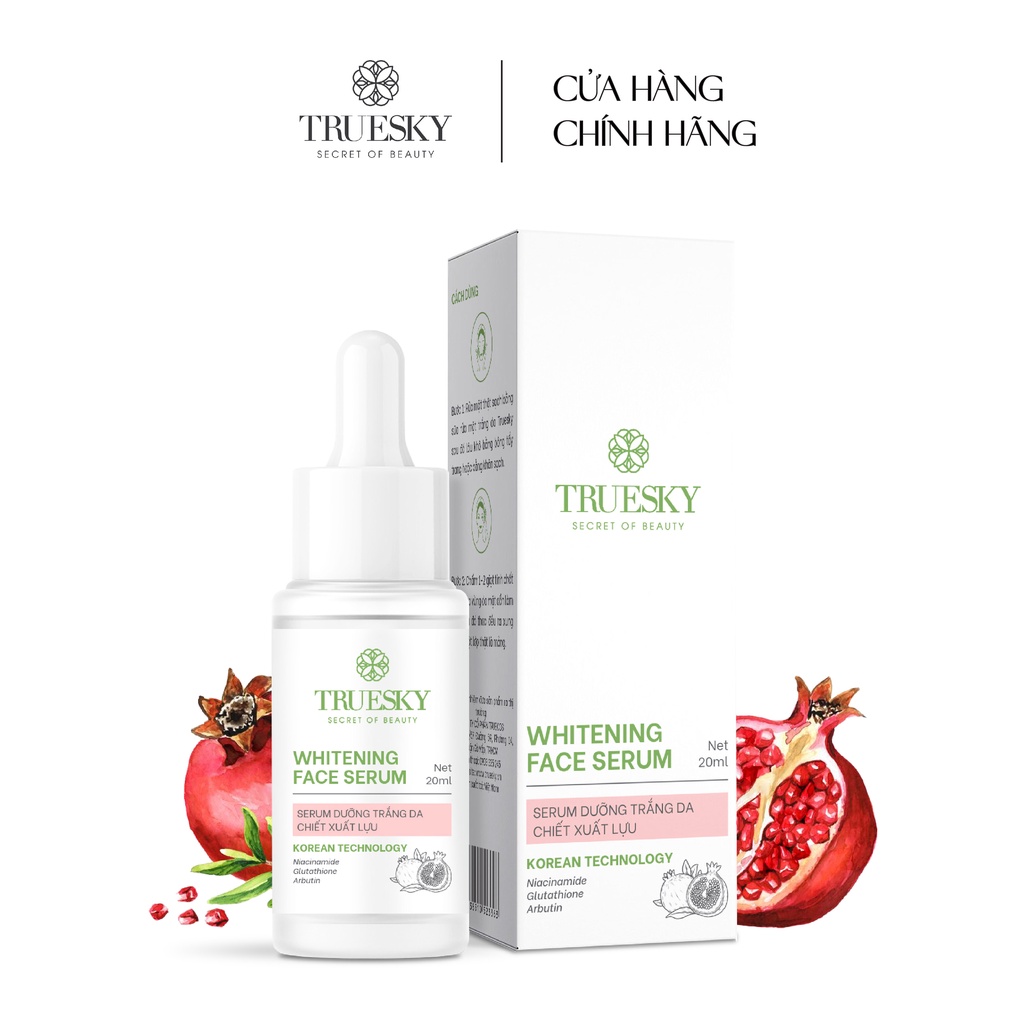 Ảnh Bộ dưỡng trắng da và ngăn ngừa mụn da mặt Truesky gồm 1 tinh chất dưỡng trắng 20ml + 1 sữa rửa mặt ngừa mụn 50g 4