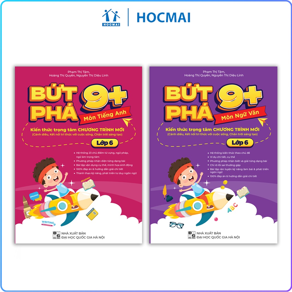 Ảnh Combo 2 cuốn sách Bứt phá 9+ lớp 6 (Theo chương trình SGK mới). Bí kíp giúp con đạt toàn điểm 9,10 trên lớp 3