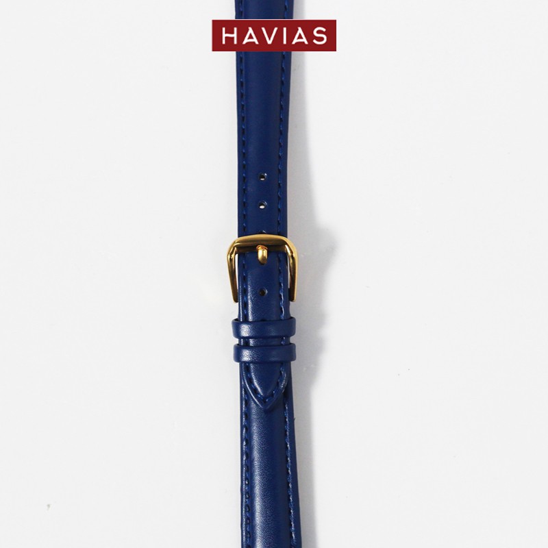 Dây đồng hồ nữ da thật HAVIAS Slim trẻ trung, cá tính 14mm 16mm 18mm