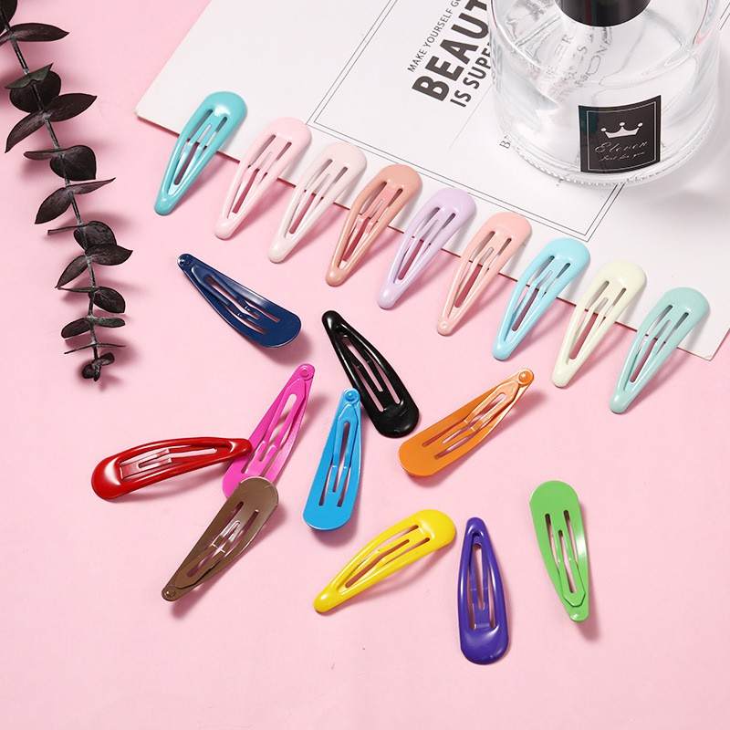 Kẹp tóc tic tac kim loại sơn màu pastel xinh xắn nhiều màu dễ phối cho nữ và bé gái