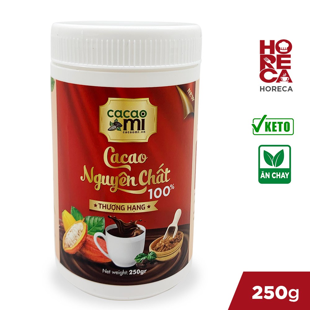 Ảnh Bột cacao nguyên chất không đường CACAOMI chuyên làm bánh, pha trà sữa sô cô la hộp thượng hạng 250g 1