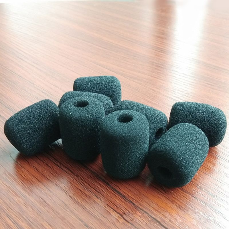 Set 5 mút xốp bọc đầu micro chắn gió màu đen