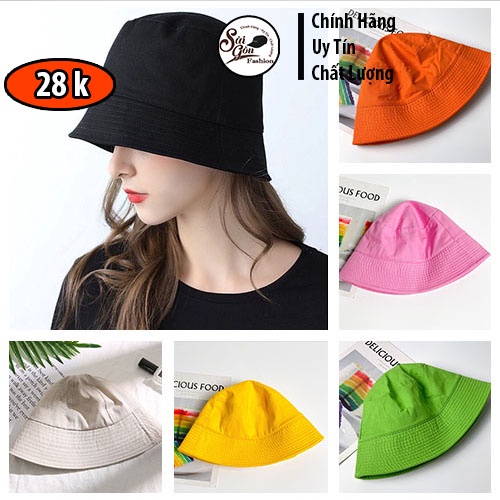 Mũ bucket trơn | Nón tai bèo vành cụp trơn nhiều màu sắc Ulzzang form Unisex Nam Nữ SG126