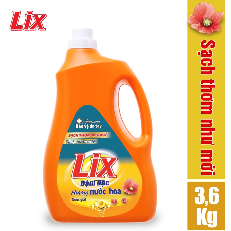 [Mã BMLTA35 giảm đến 35K đơn 99K] Nước giặt LIX hương nước hoa 3.6kg NGH10