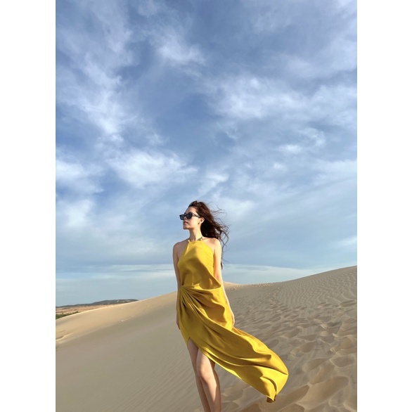 Váy yếm lụa hở lưng Luala Dress by LINN design