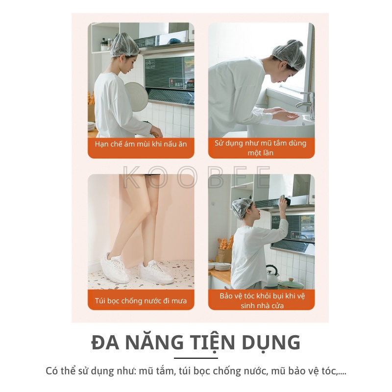 Màng Bọc Thực Phẩm Co Giãn KOOBEE – Túi Bọc Thức Ăn Có Chun, Bọc Bát Đĩa Hộp Thực Phẩm, An Toàn Tiện Lợi (NB11)