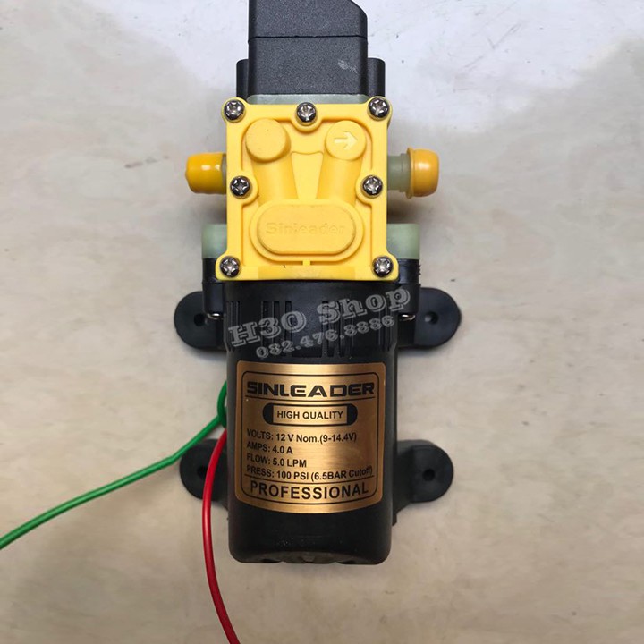 Máy Bơm Tăng Áp Tự Động SINLEADER 12V [Hàng Chuẩn] - Công Suất 60W - Bơm Đơn Áp Lực 100PSI