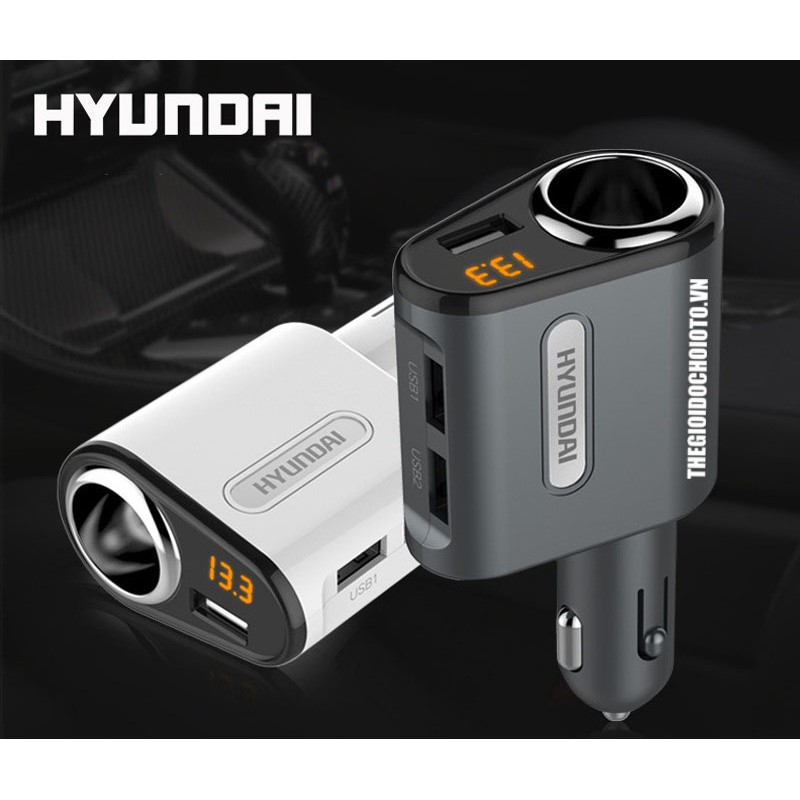 Tẩu 2 cổng USB cho ô tô - bộ chia tẩu sạc ô tô 3.1A