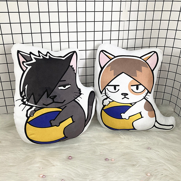 ST2 Haikyuu!! Gối Mèo Sang Trọng Đệm Shoyo Hinata Kenma Kageyama Tsukishima Búp Bê Nhồi Bông Hai Mặt Trang Trí Hoặc