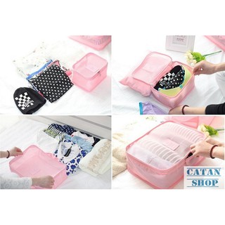 SET 6 Túi Đựng Đồ Du Lịch xếp đồ gọn gàng trong vali Chống Thấm Bag in Bag GD40-6Tvali