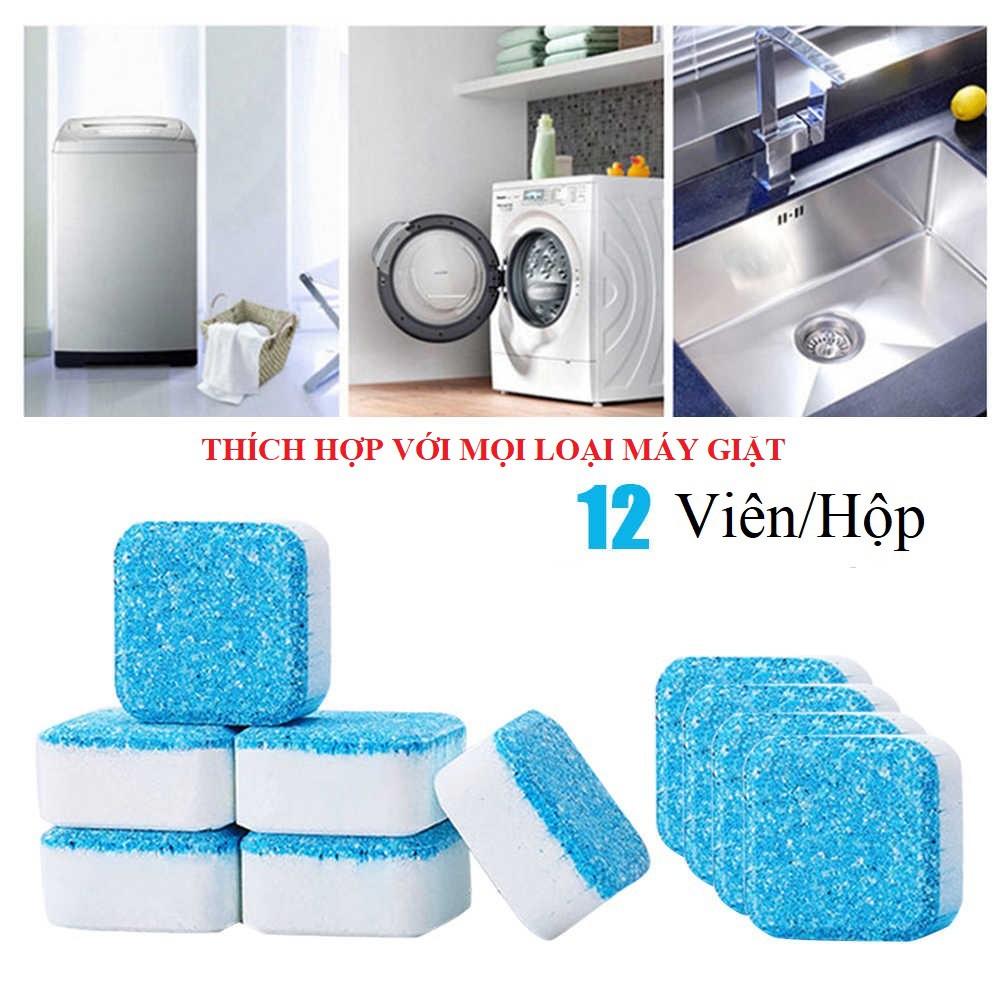Viên Tẩy Lồng Máy Giặt Tiện Lợi [ HỘP 12 VIÊN ]