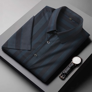 Áo Sơ Mi Nam Ngắn Tay Họa Tiết Kẻ Sọc Size L-10XL