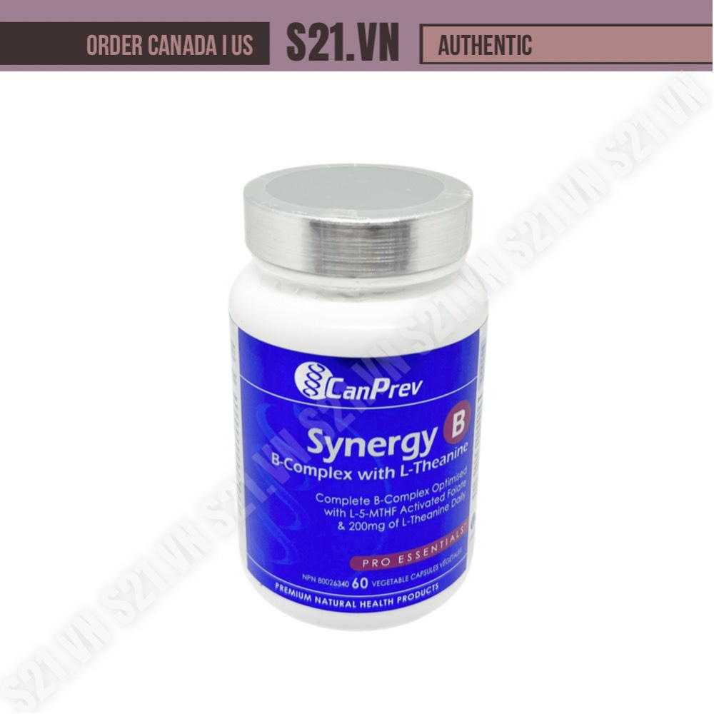 Viên Uống Canprev Synergy B B-Complex With L-Theanine 60 Viên Nang ...