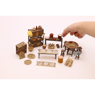 Mô hình gỗ tự lắp ráp DIY- Thế Giới Tí Hon- KHÓI LAM CHIỀU - MT01