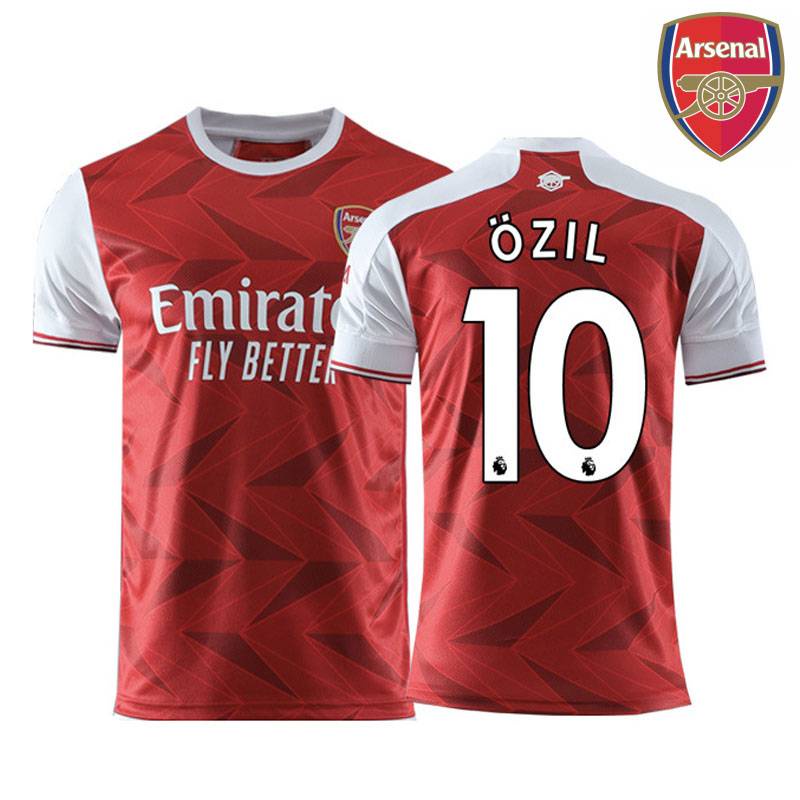 BS1 2020-2021 Arsenal Sân Nhà Bóng Đá Lacazette Ozil Aubameyang Áo Thun Thể Thao Áo Bóng Đá Unisex Plus Kích Thước