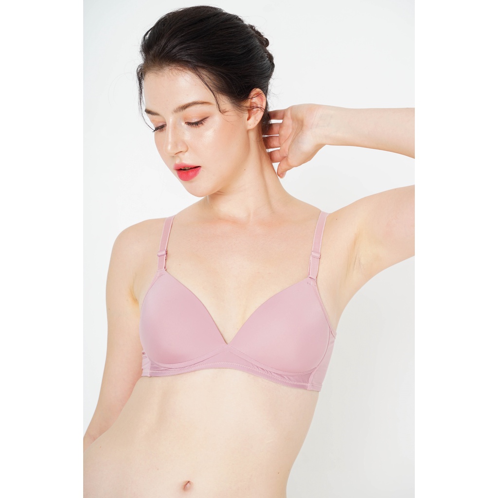 Ảnh Áo Lót Nữ Mustoto Trơn Mút Mỏng 0,2cm Không Gọng Thoải Mái Thoáng Mát (MA22) 4