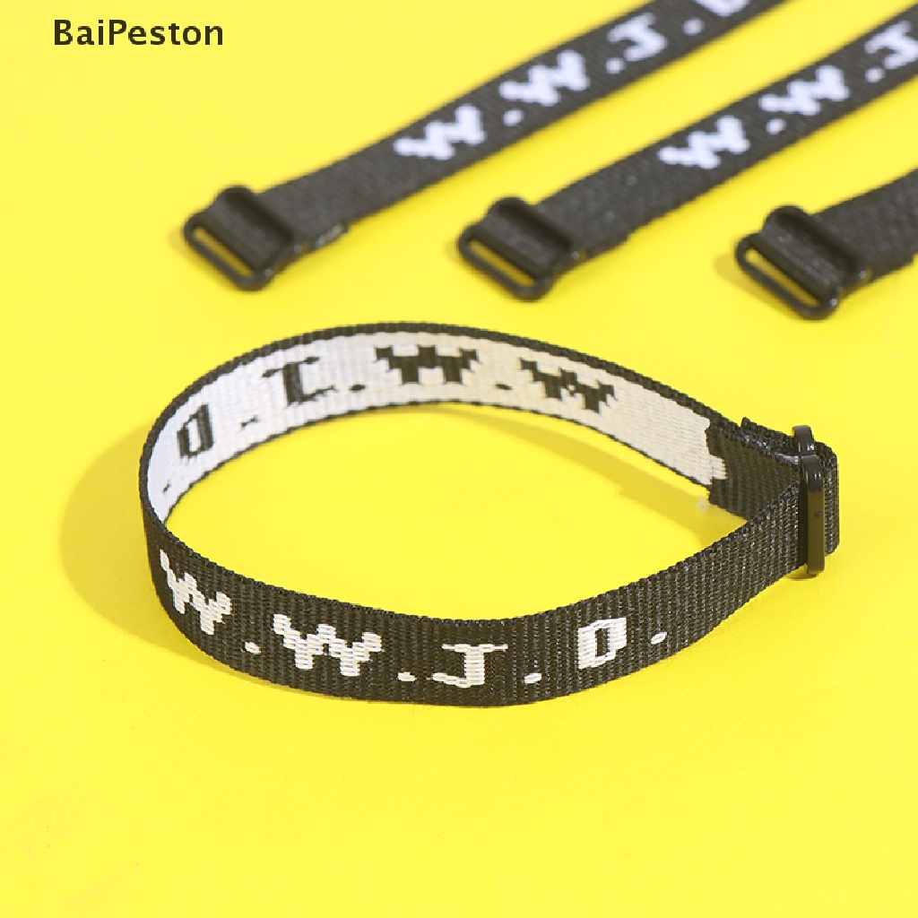 [baipeston] 4pcs Wwjd Bracelet Religious Bracelet What Would Jesus Do