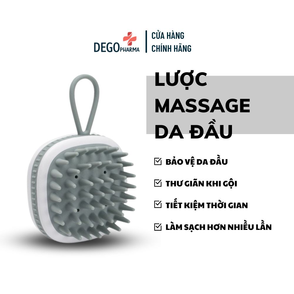 [Mã BMLT30 giảm đến 30K đơn 299K] Lược gội đầu massage Dego Pharma - làm sạch da đầu, hỗ trợ đánh bay gàu & bã nhờn