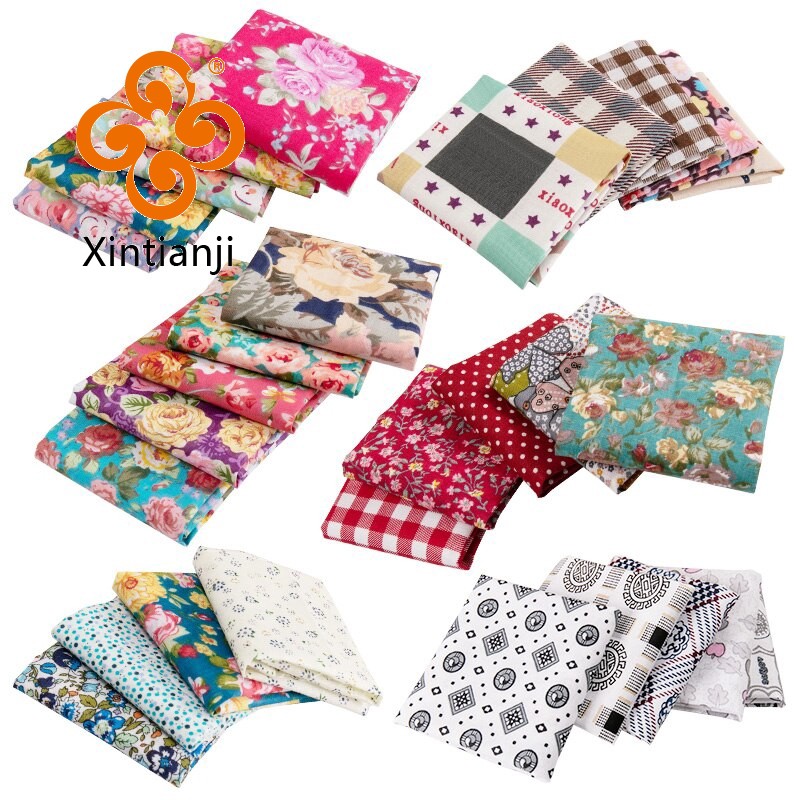 Vải bông chắp vá 25x25cm, phụ kiện handmade cho búp bê TJ0537