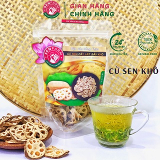 Củ Sen khô loại 1 thượng hạng Senfarm bịch 150g (nấu chè, nấu canh, pha trà) hỗ trợ cải thiện giấc ngủ, tốt cho tim mạch