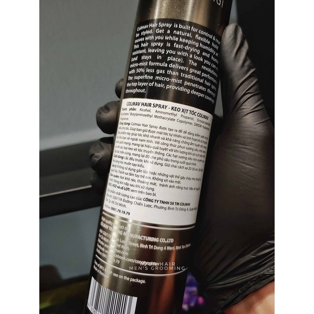 Gôm xịt giữ nếp Colmav Hair Spray - Extra Strong Hold - 360ml