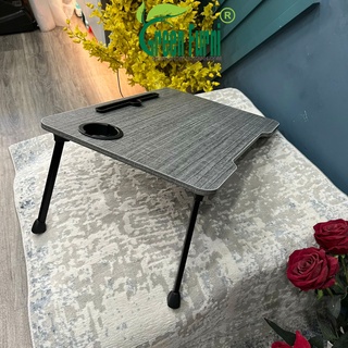 Bàn gấp gọn thông minh greeninterior có cốc để ly, bàn làm việc bàn học sinh chắc chắn hiện đại MD