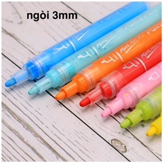 [Hỏa tốc HCM] Bộ 12 Cây Bút Marker Acrylic Mont Marte Vẽ Trên Mọi Bề Mặt - Ngòi 1mm/3mm