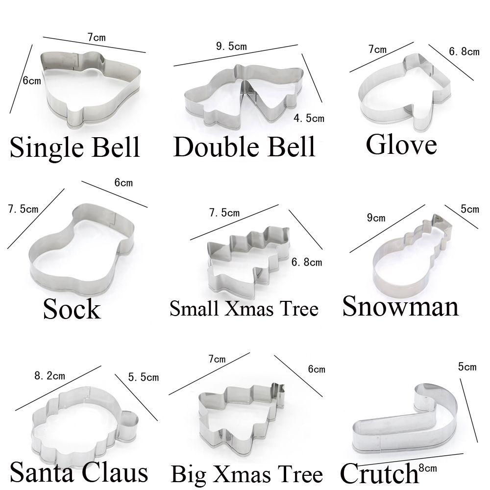 YMIFI 1 / 2 Chiếc Bánh Quy Khuôn Bánh Gừng Người Bông Tuyết Ông Già Noel Bánh Khuôn
