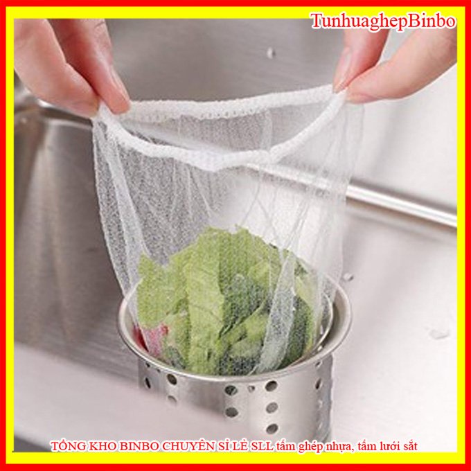 [GIÁ SỐC] Combo 100 túi lọc rác bồn rửa bát