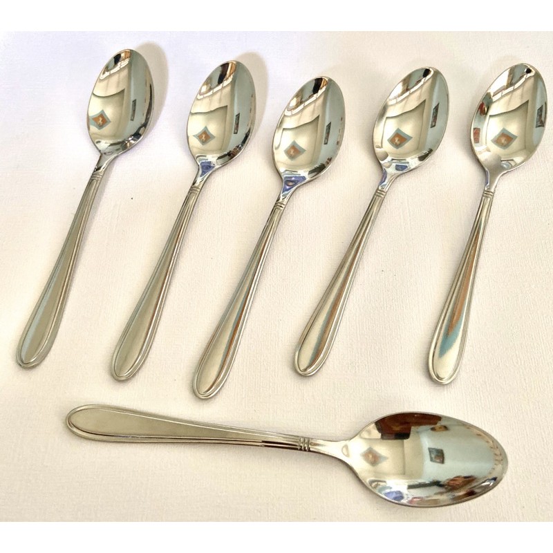 Muỗng cafe nhỏ hoa văn viền đôi inox #430 hiệu dài 13,5 cm | Shopee Việt Nam