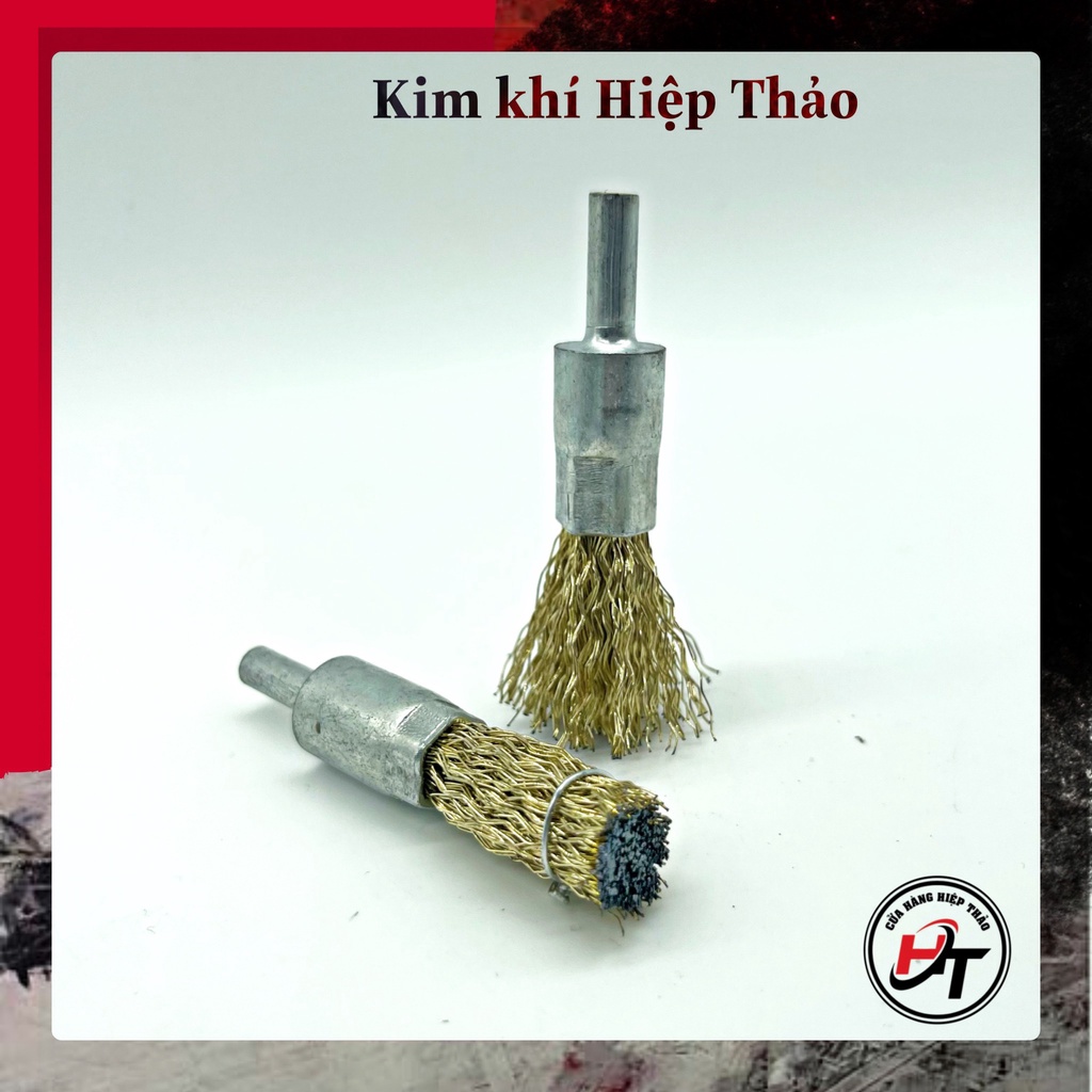 Chổi đánh rỉ sắt rỉ sét inox dạng bút chuôi 6mm lắp máy khoan CDR-BUT ...