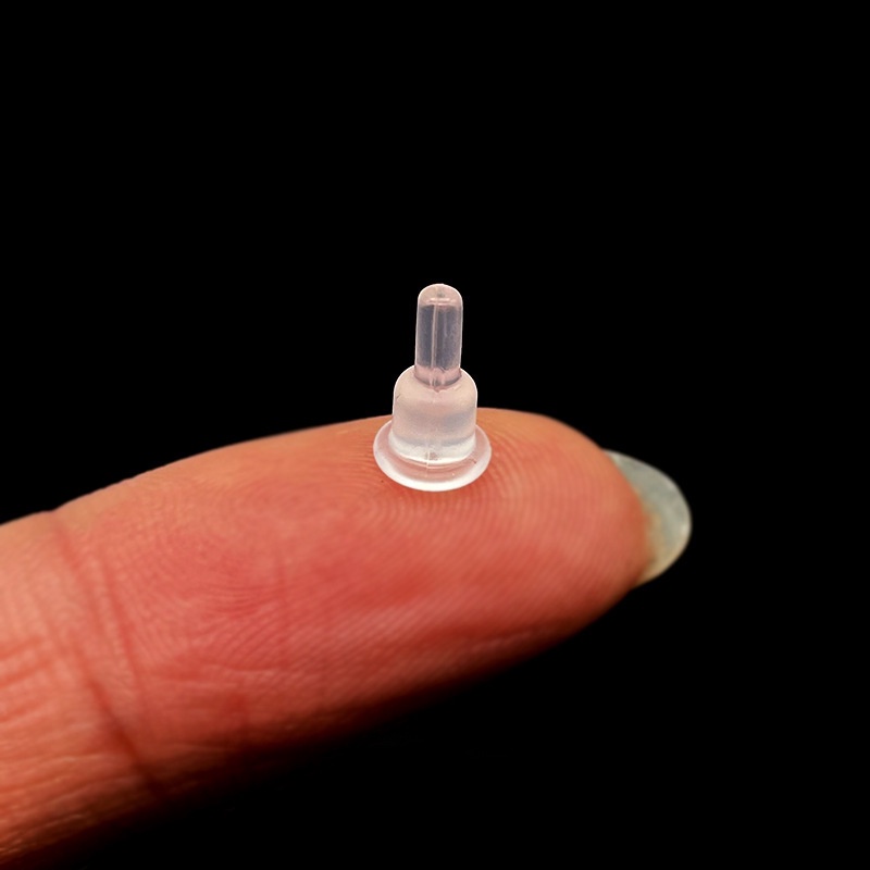 Set 10 Nút Tai Bằng Cao Su Silicon Mềm Trong Suốt Không Gây Dị Ứng An Toàn Làm Khuyên Tai/Trang Sức DIY