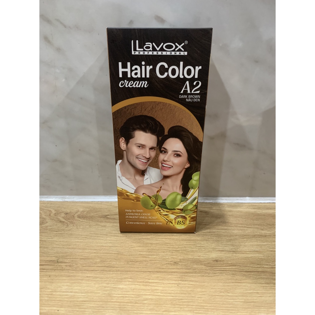 [Chính Hãng_Lavox_Đủ màu] Kem nhuộm tóc phủ bạc Lavox Hair Color Cream