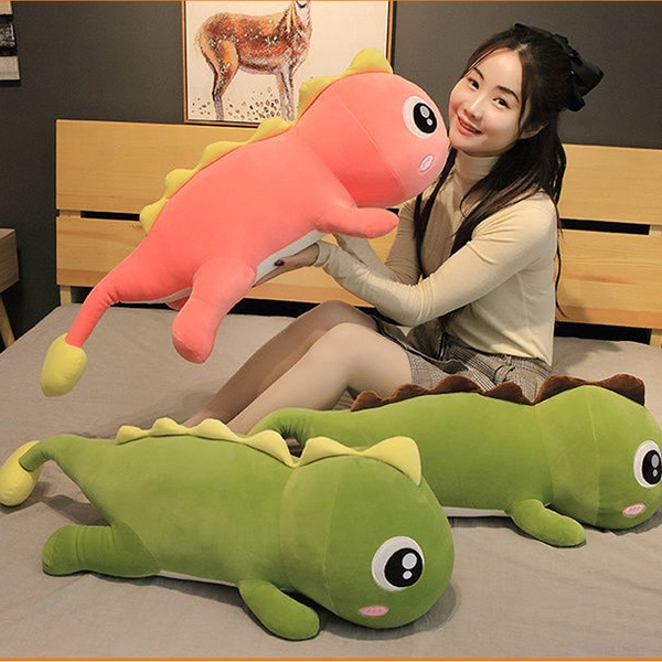 Gấu Bông To Khổng Lồ Khủng Long Đuôi Tim Gối Ôm Hình Thú Giá Rẻ Kích Thước 70Cm 1M8 Babi Mama G06