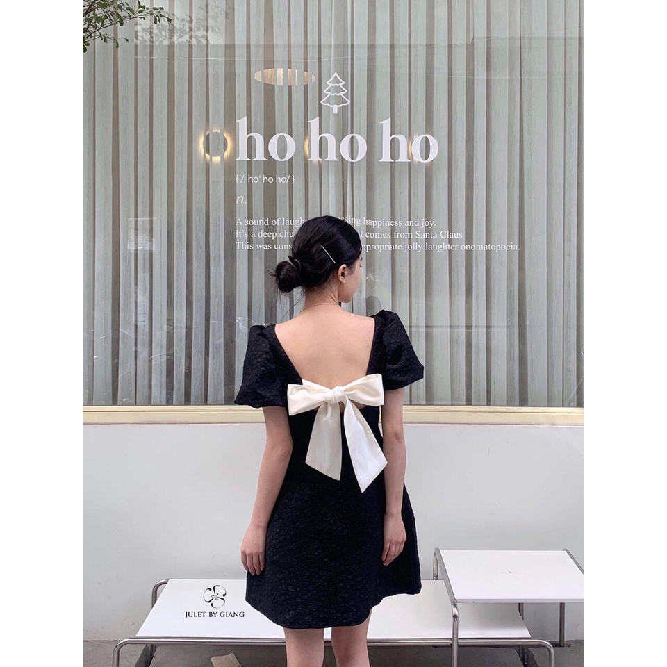 ĐẦM ĐEN THẮT NƠ LƯNG ĐIỂM NHẤN SIÊU XINH - YIYI DRESS