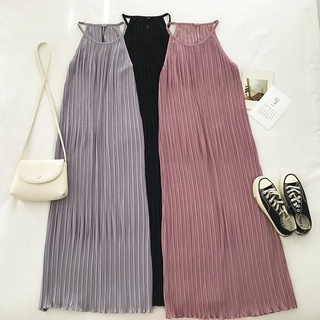 Đầm Maxi Không Tay Dáng Rộng Phong Cách Hàn Quốc Mới